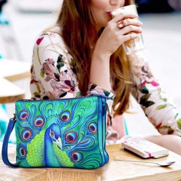 Anushka Jeweled Plume Triple Compartment Crossbody - Picture 5 of 16